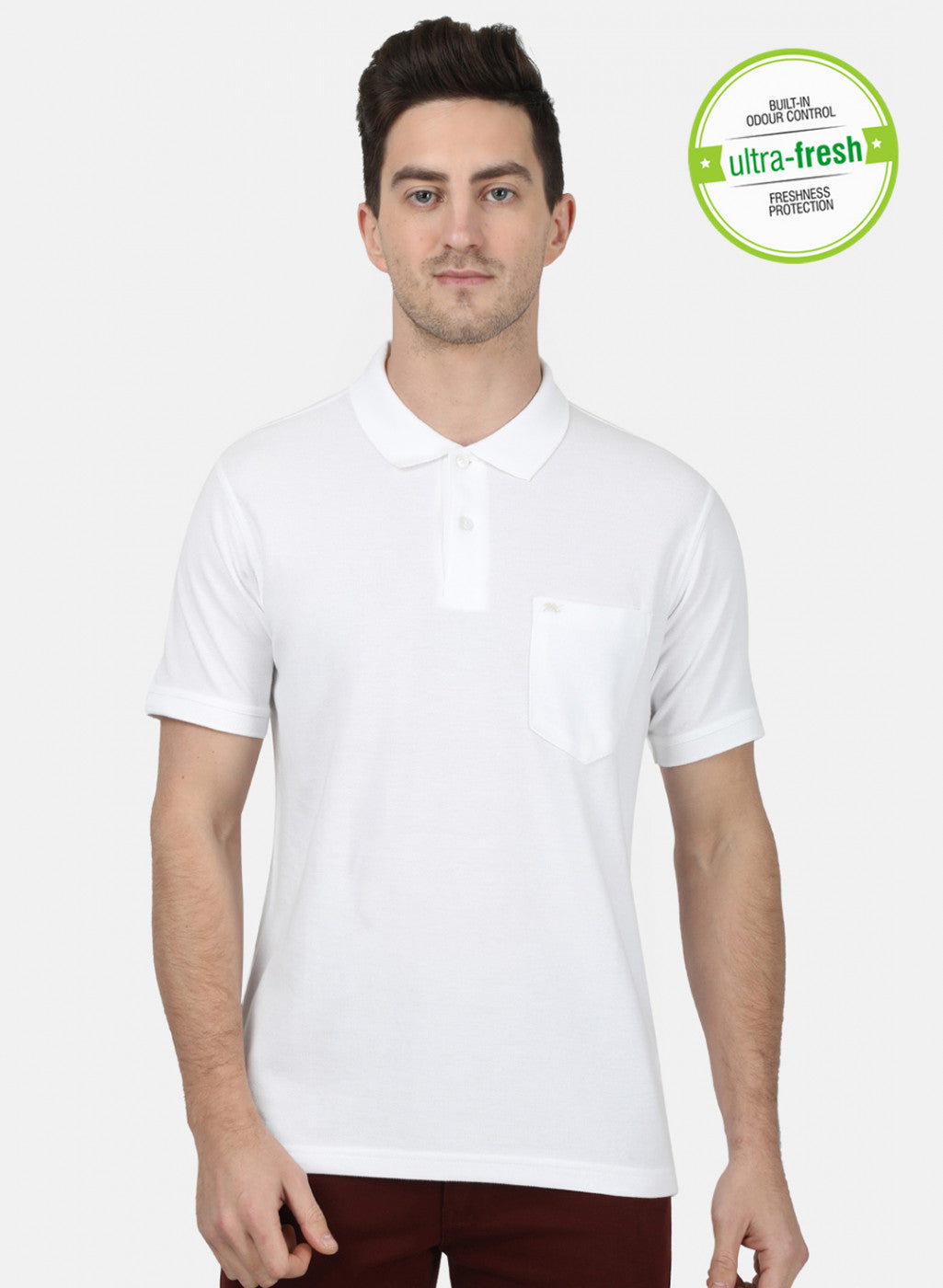 Mens White Plain T-Shirt