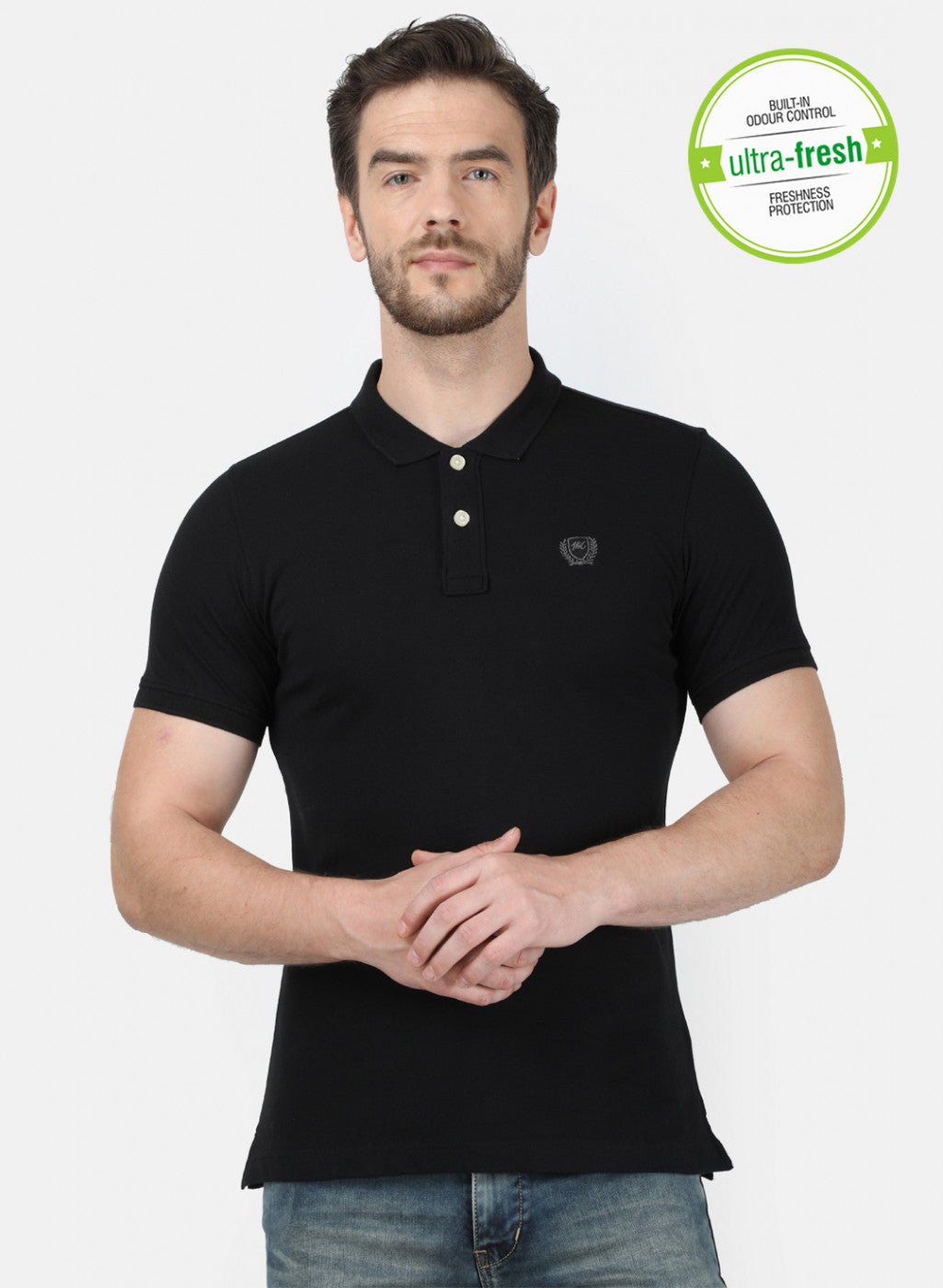 Mens Black Plain T-Shirt