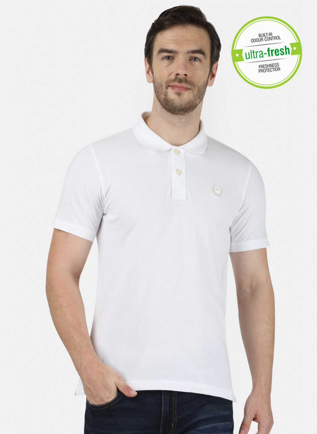 Mens White Plain T-Shirt