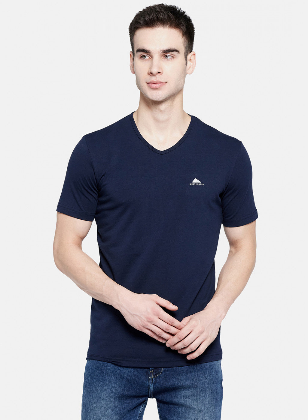 Mens NAvy Blue Plain T-Shirt