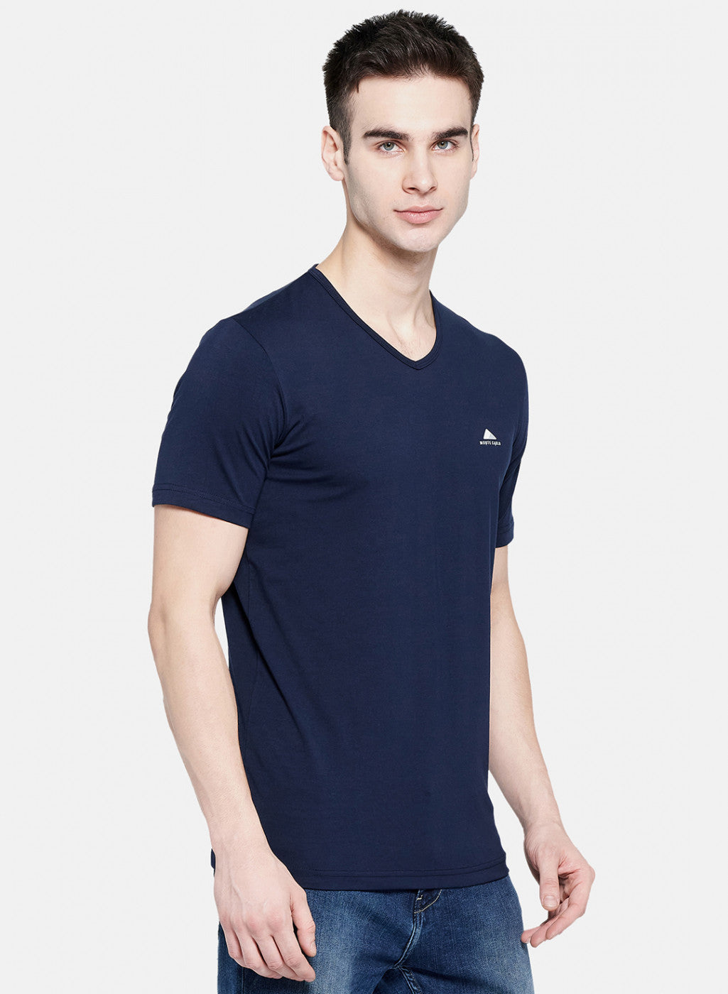 Mens NAvy Blue Plain T-Shirt