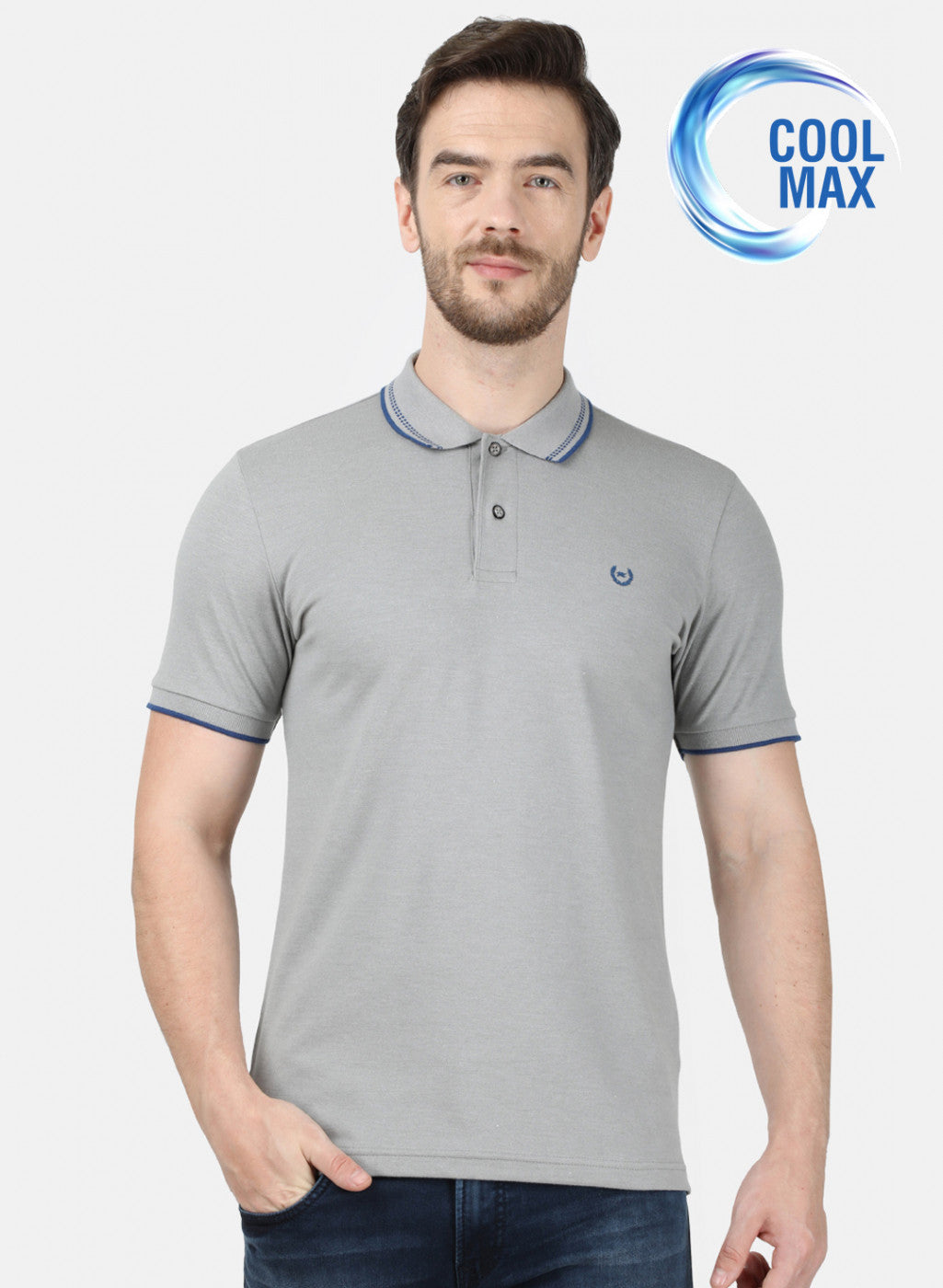 Mens Grey Plain T-Shirt