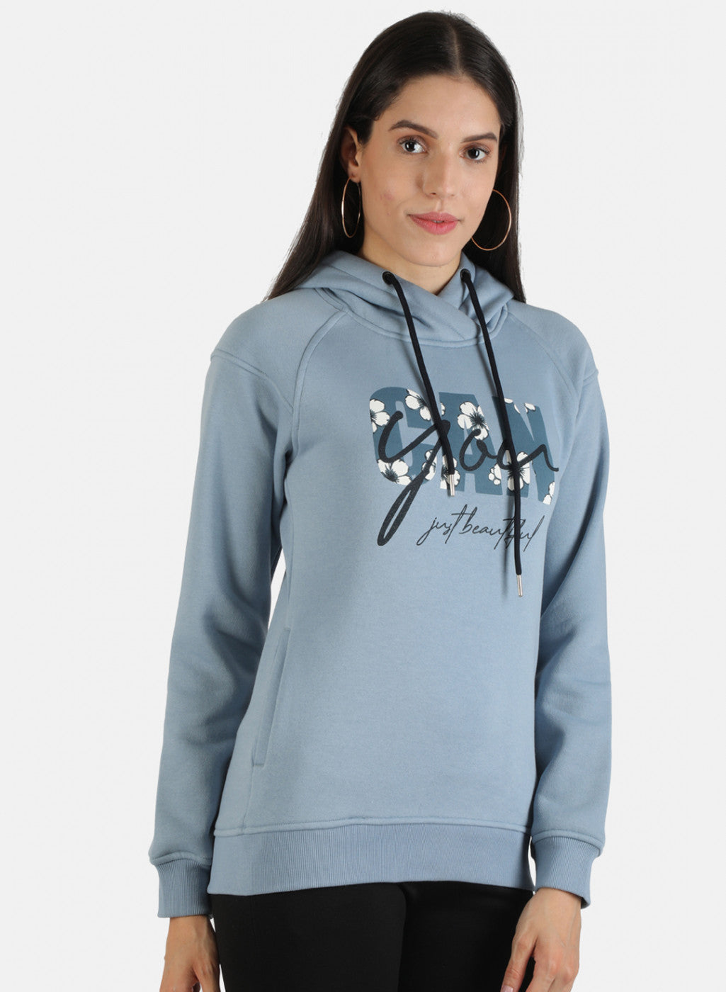 Women Grey Printed Sweatshirt