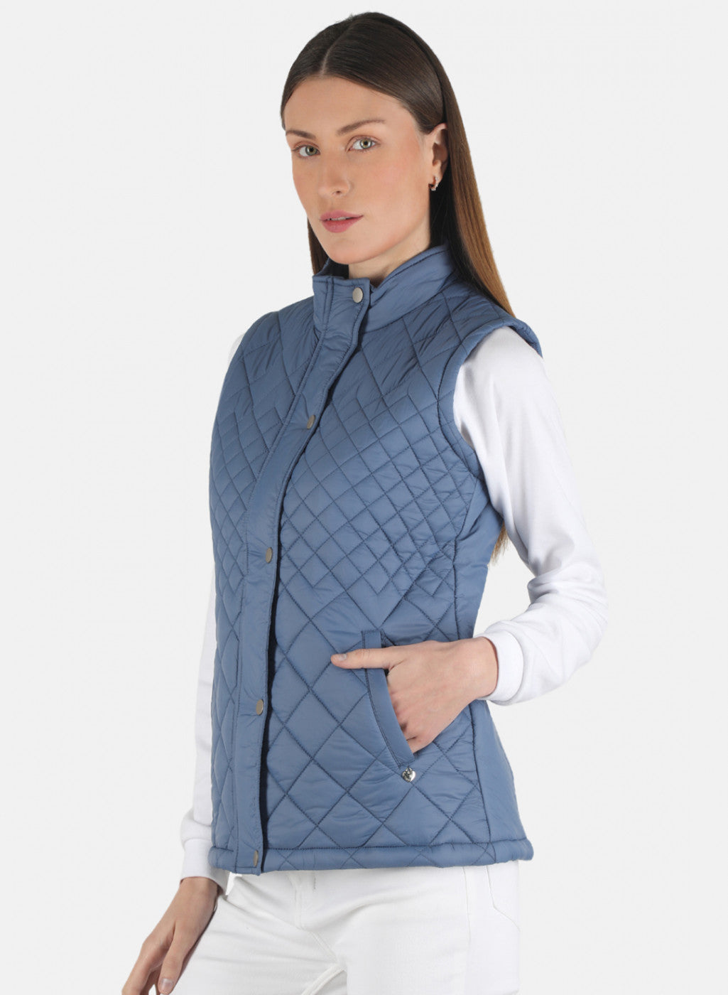 Women Blue Solid Jacket