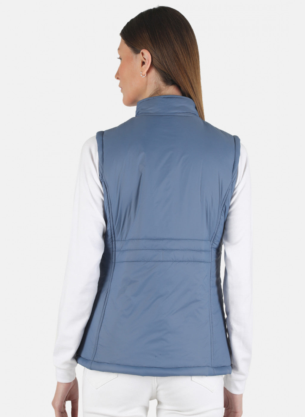 Women Blue Solid Jacket