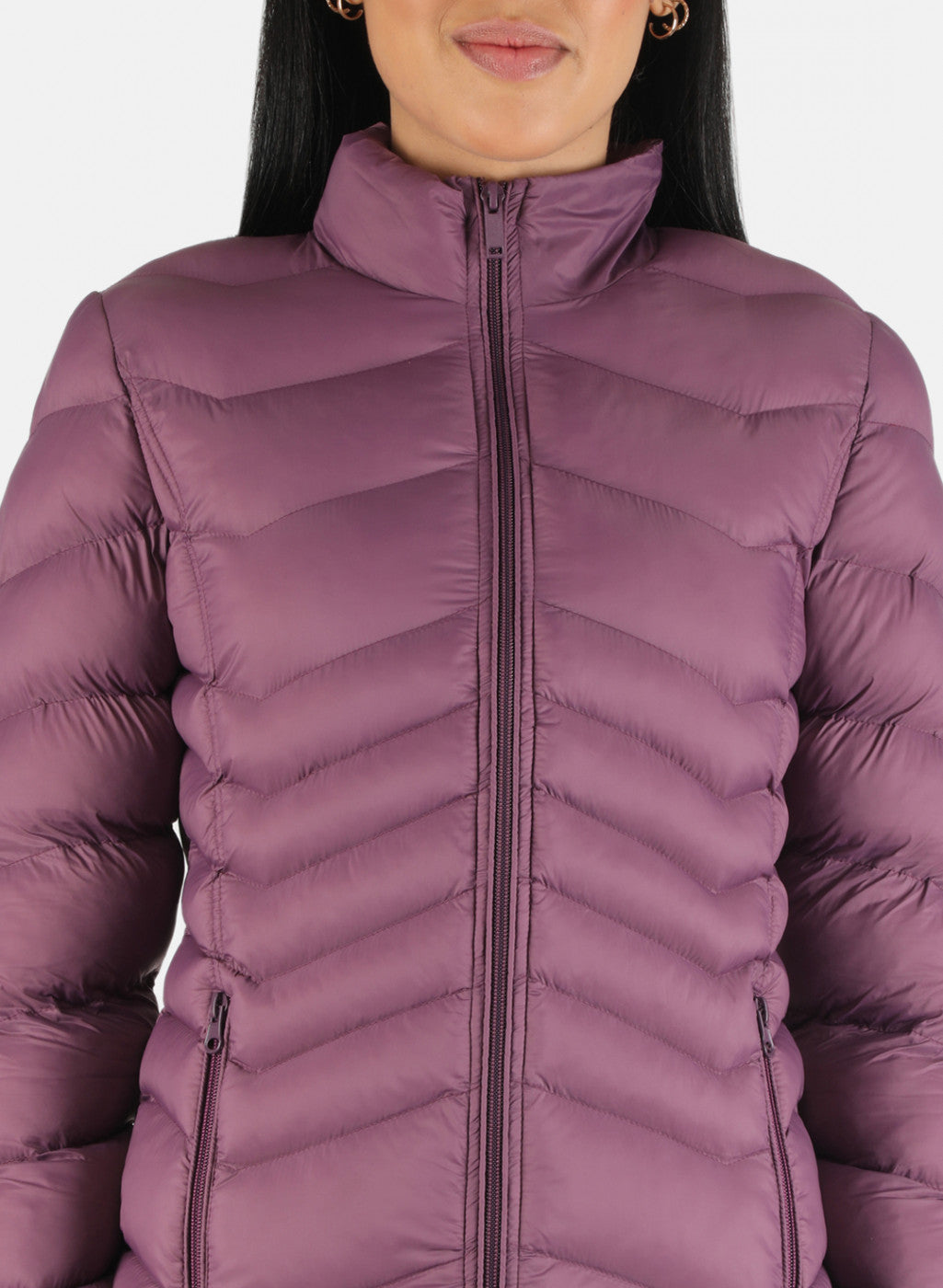 Women Purple Solid Jacket