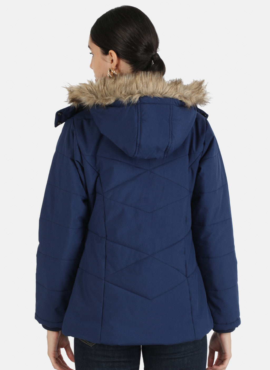 Women Blue Solid Jacket