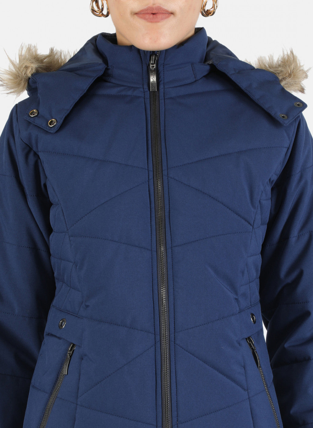 Women Blue Solid Jacket