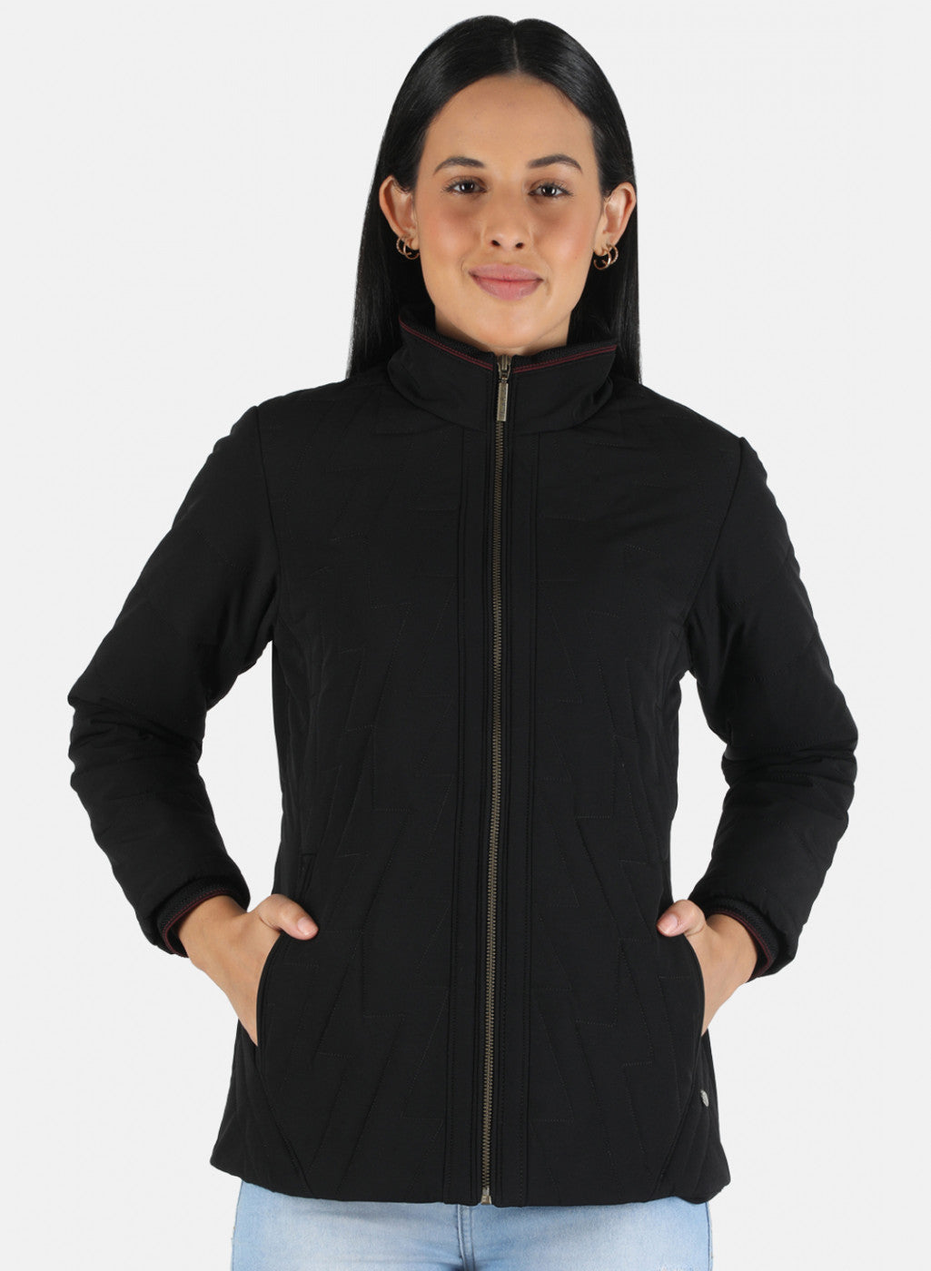 Women Black Solid Jacket