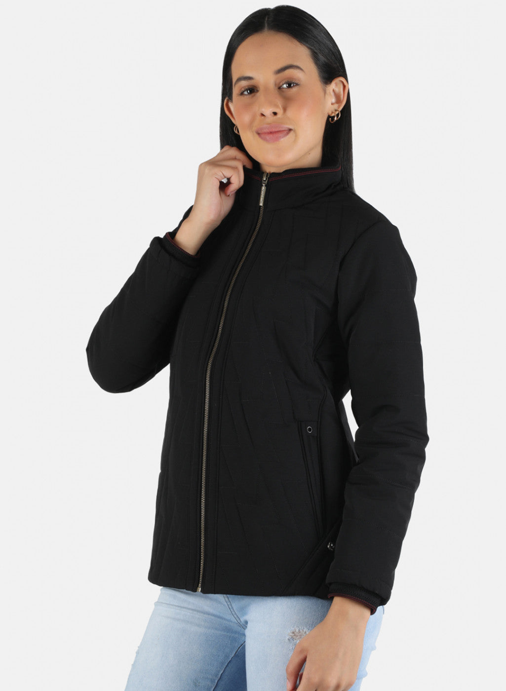 Women Black Solid Jacket