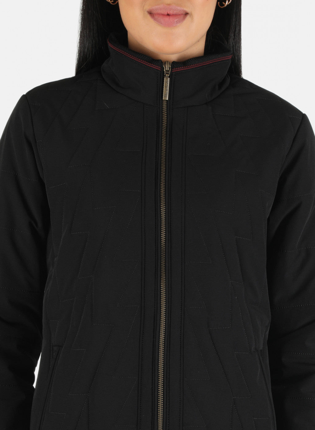 Women Black Solid Jacket