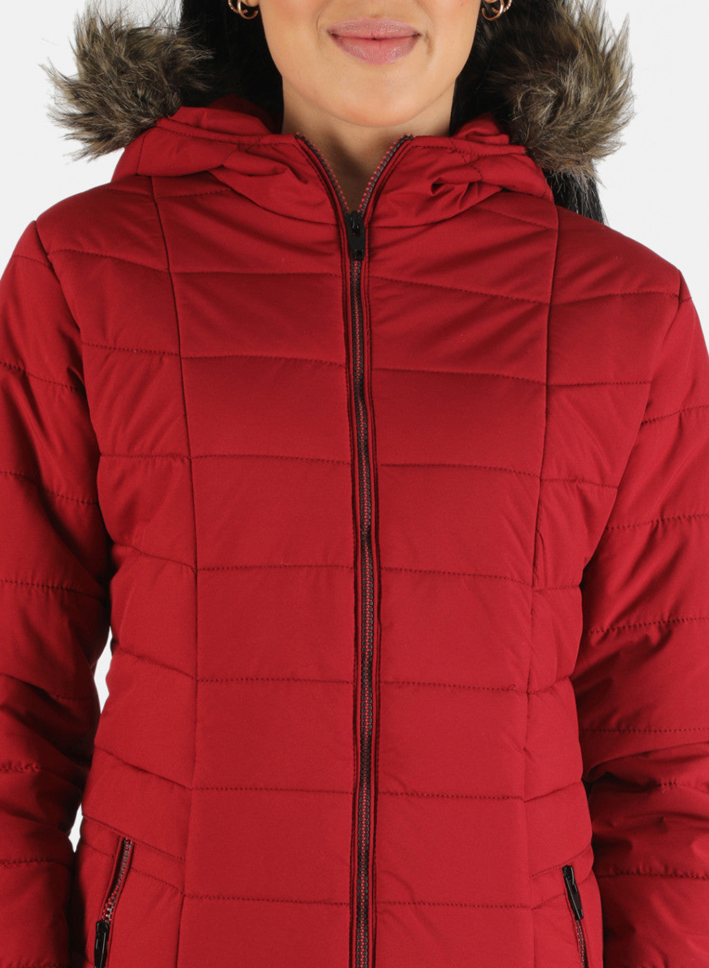 Women Maroon Solid Jacket