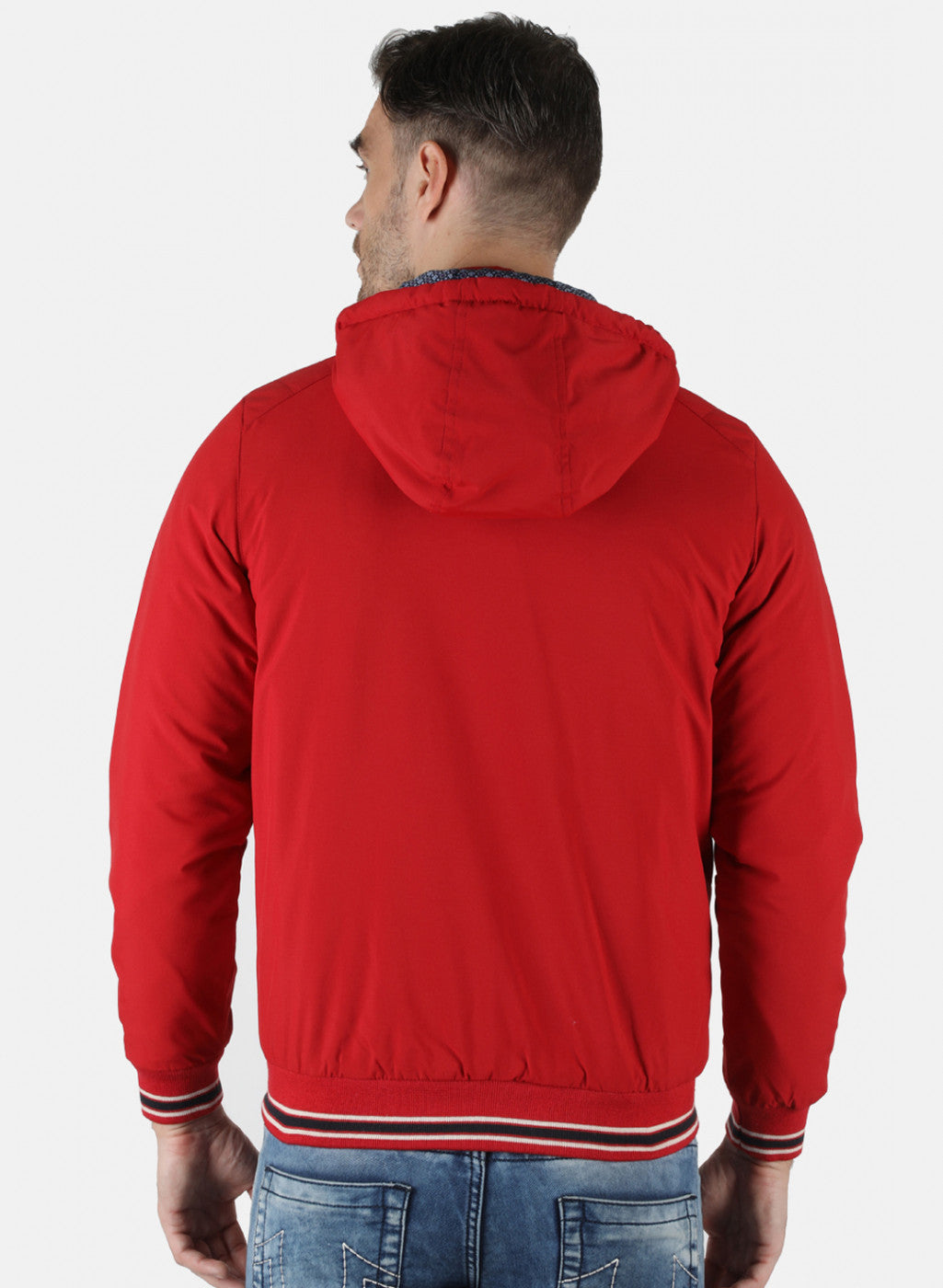 Men Red Solid Jacket