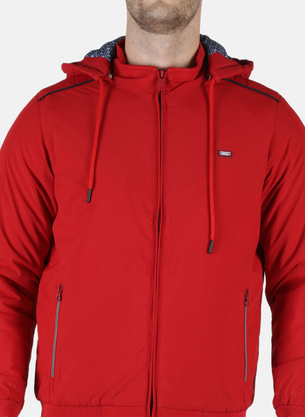 Men Red Solid Jacket