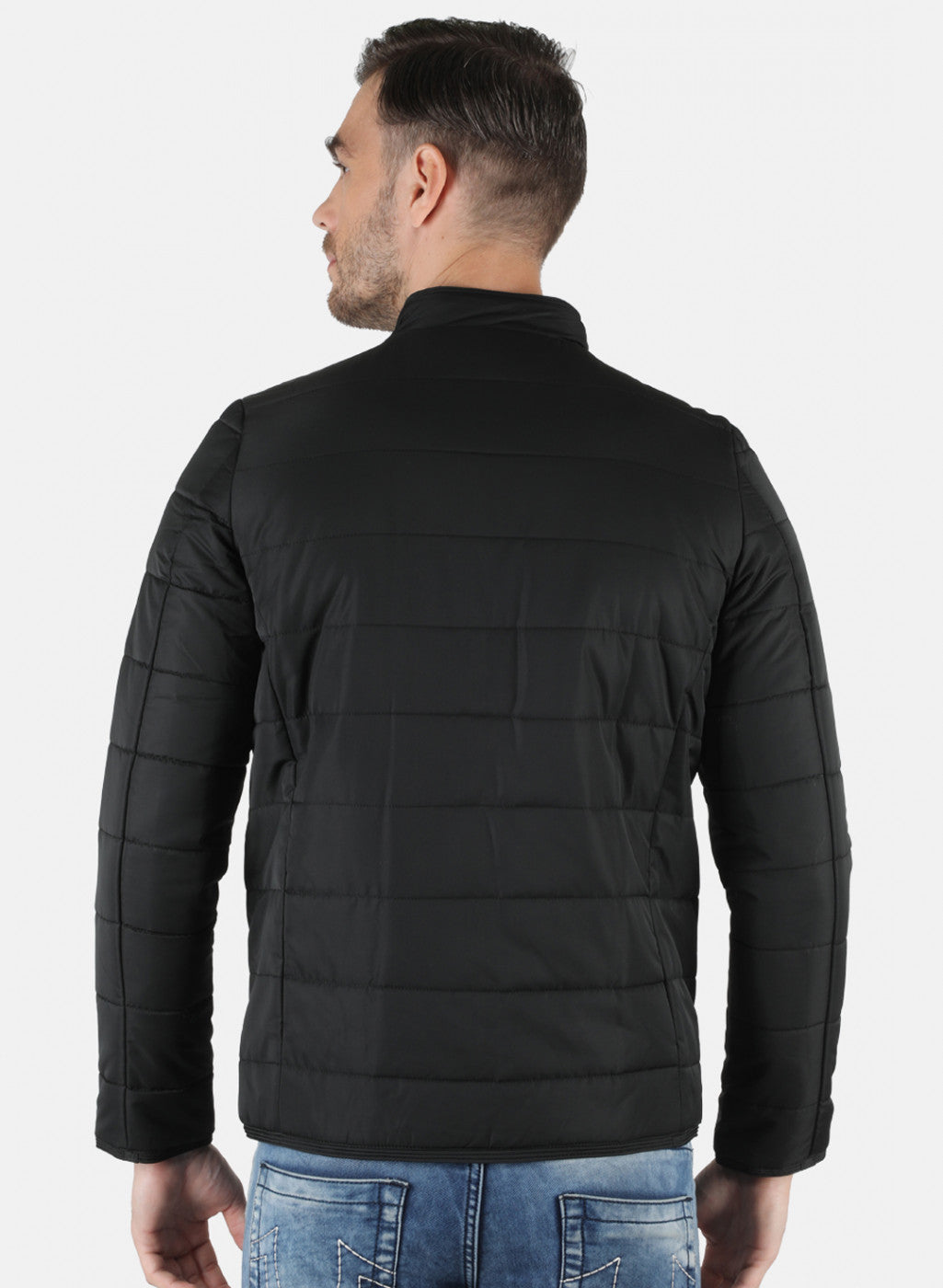 Men Black Solid Jacket