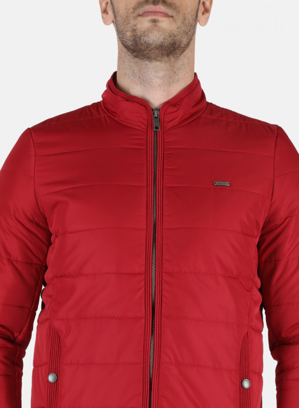 Men Red Solid Jacket