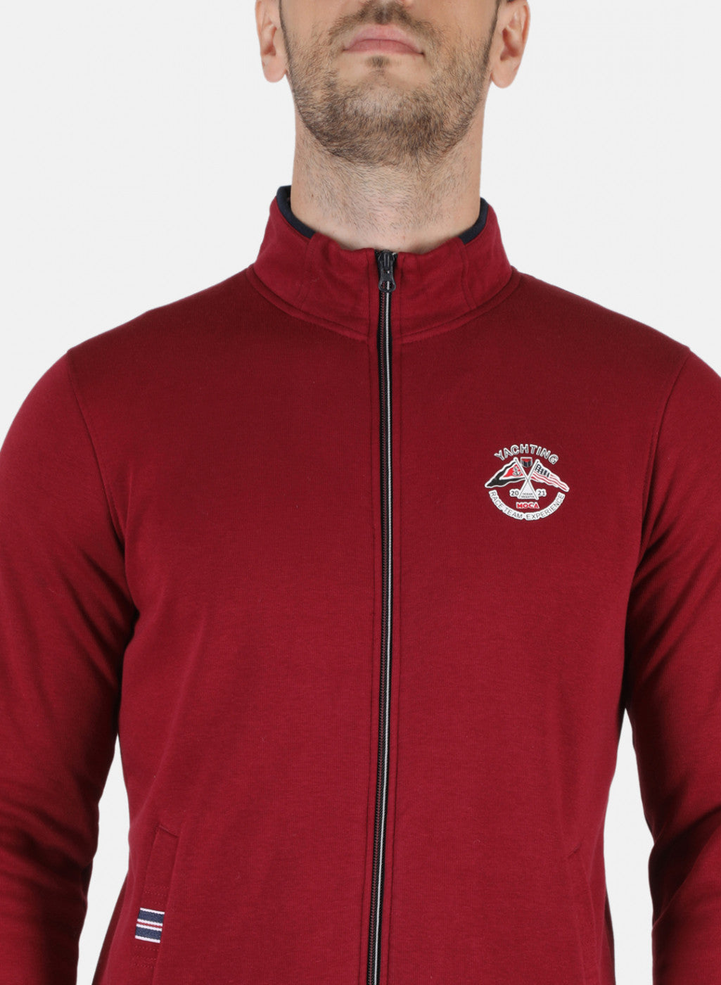 Men Maroon Solid Sweatshirt