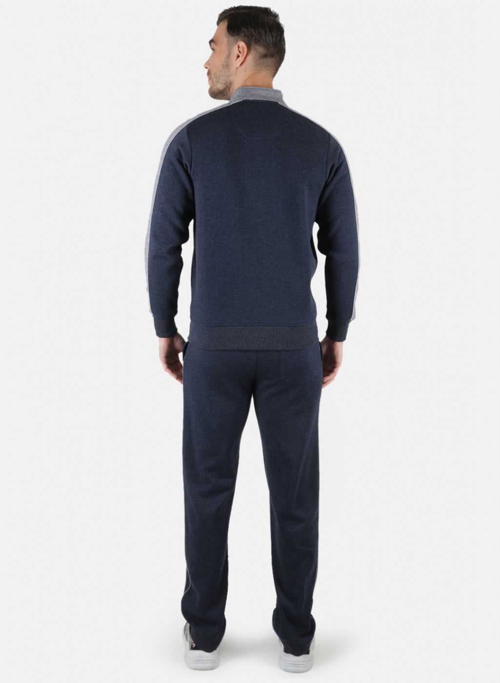 Men Blue Solid Tracksuit