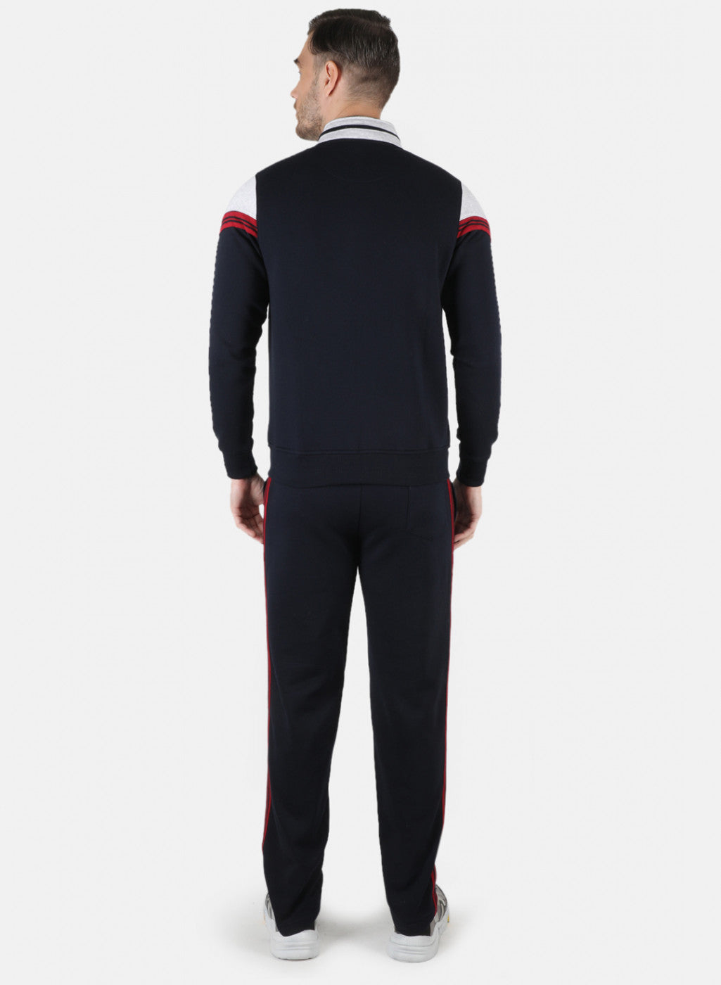 Men NAvy Blue Solid Tracksuit