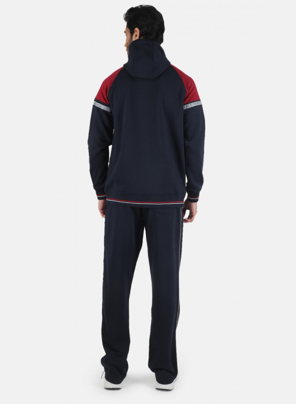 Men NAvy Blue Solid Tracksuit