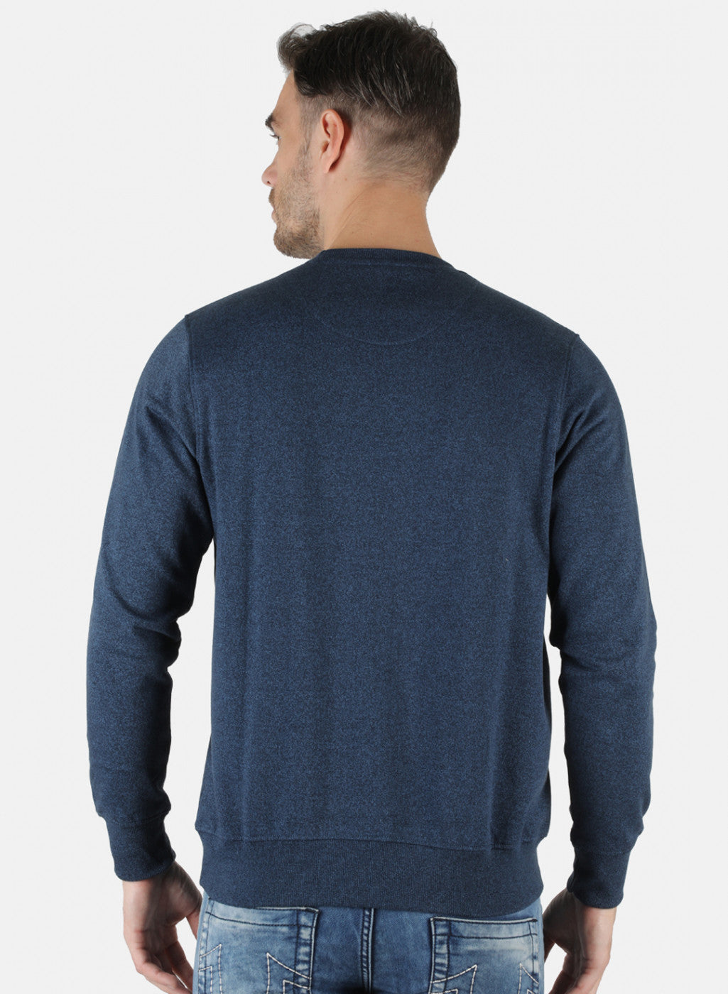 Men Blue Printed Sweatshirt