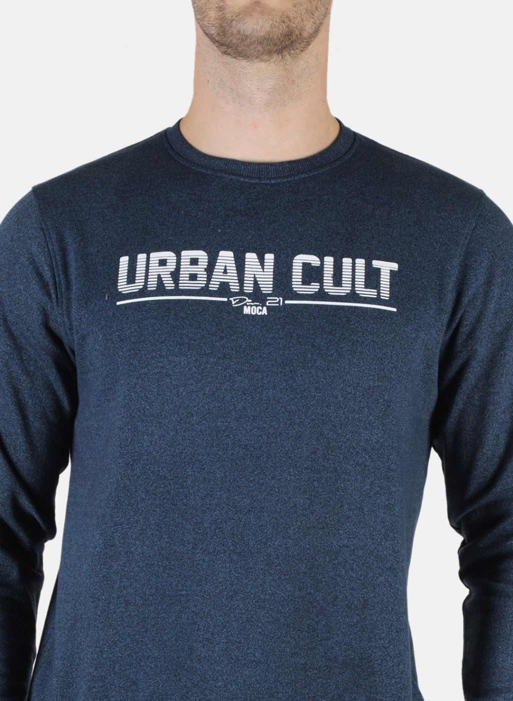 Men Blue Printed Sweatshirt