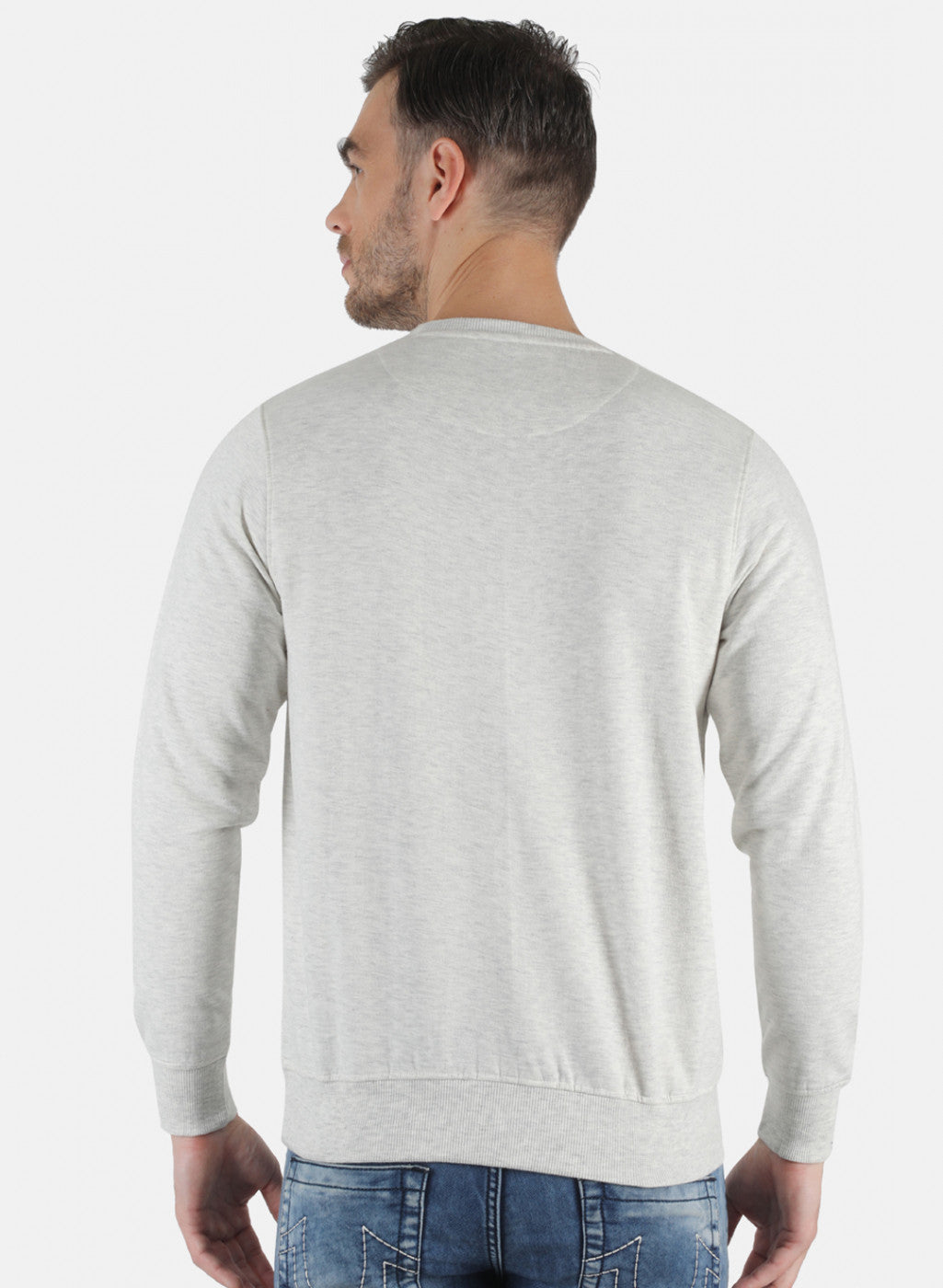 Men Grey Printed Sweatshirt