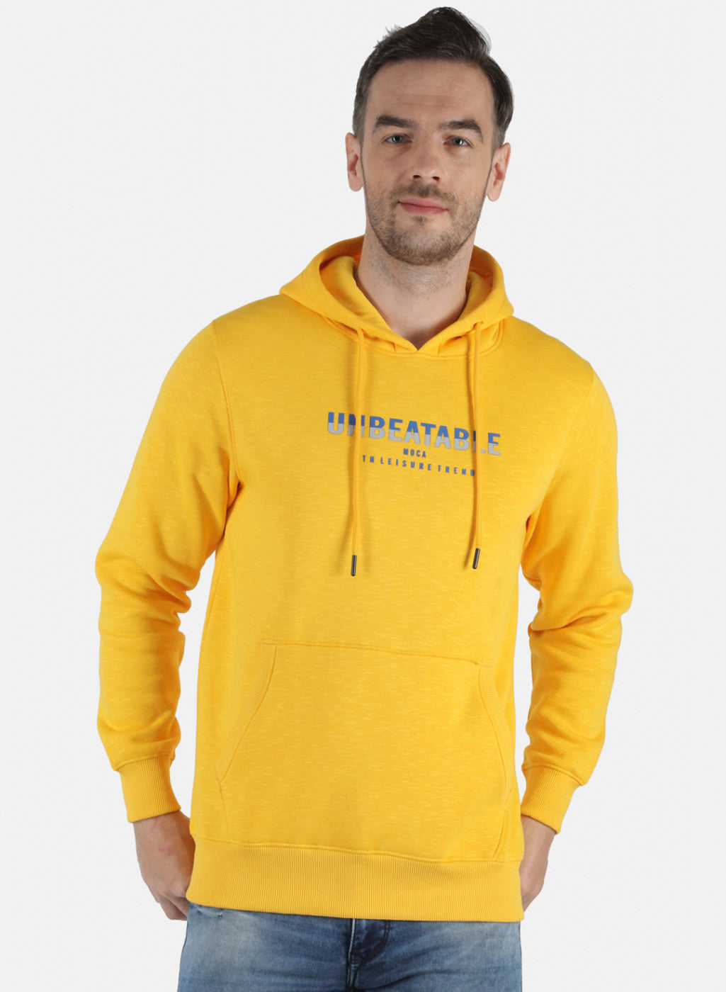 Men Yellow Printed Sweatshirt