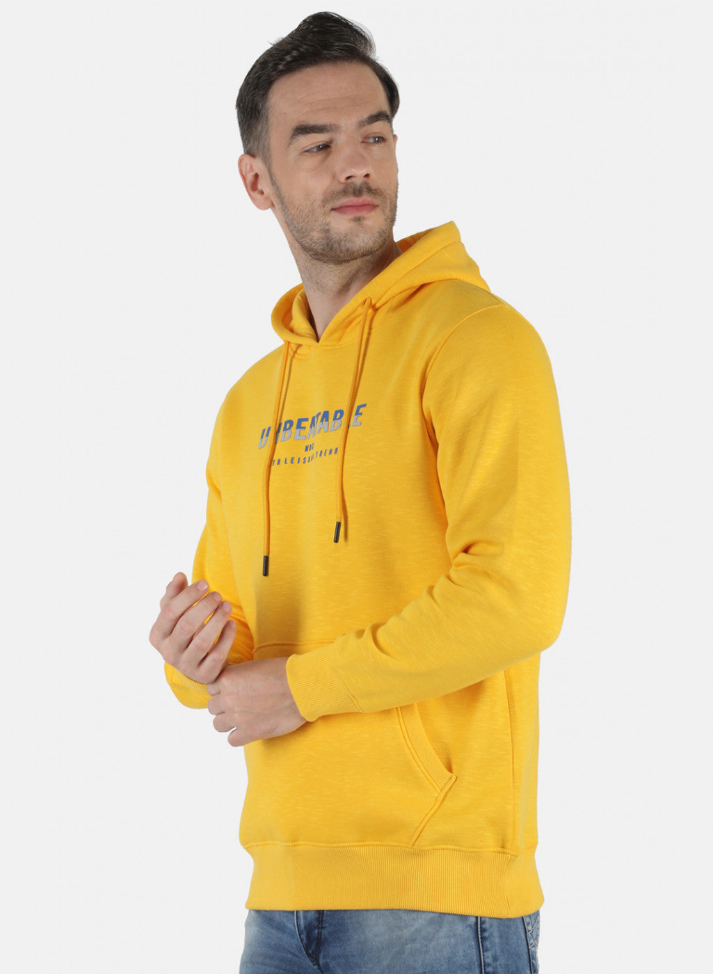 Men Yellow Printed Sweatshirt