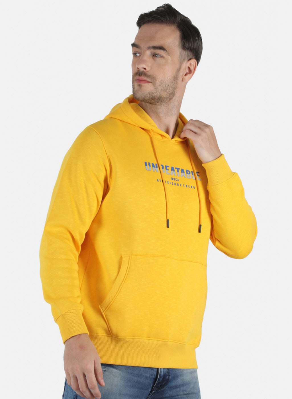 Men Yellow Printed Sweatshirt