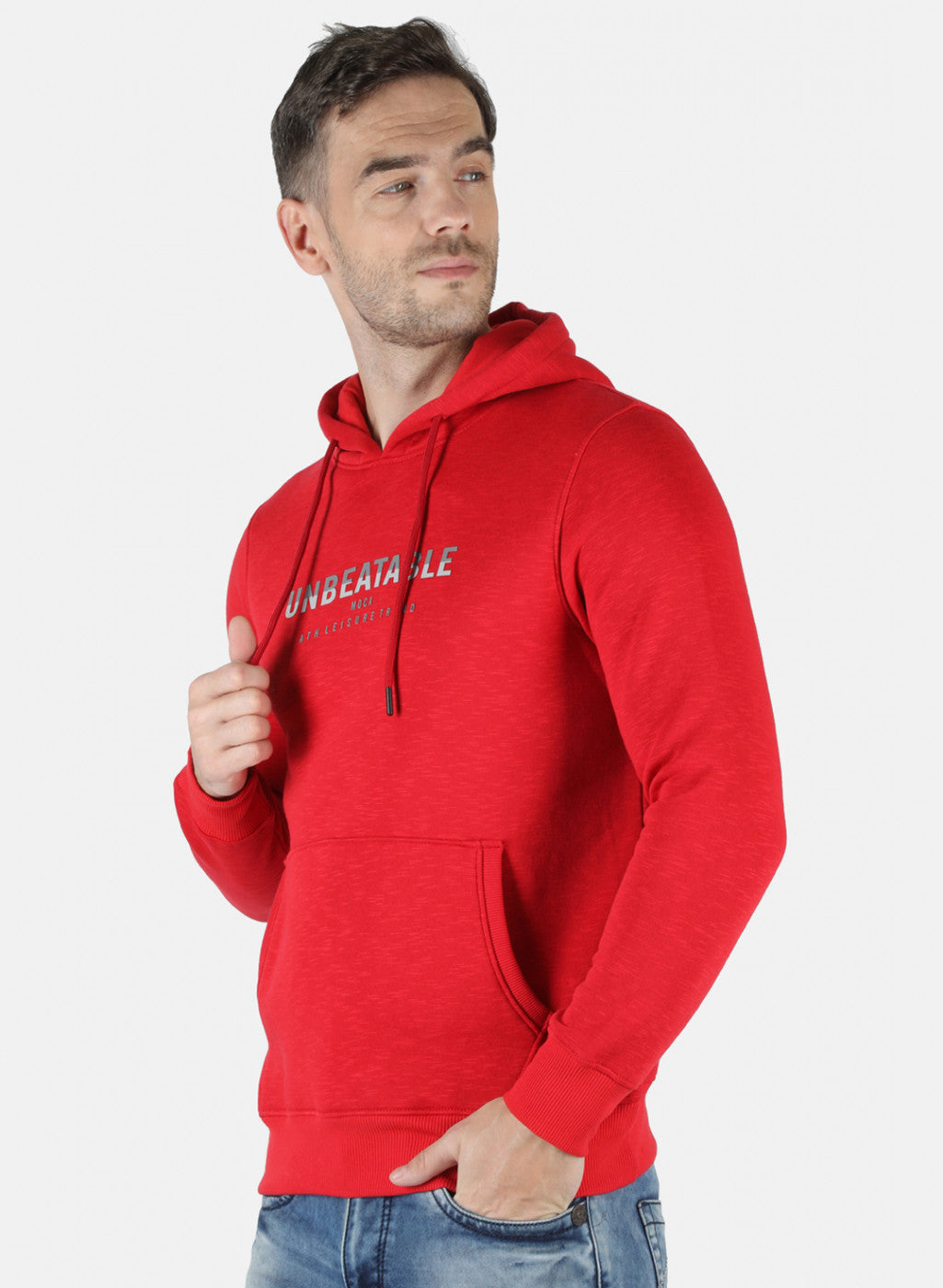 Men Red Printed Sweatshirt