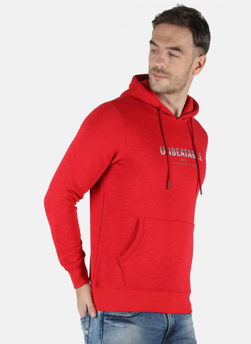 Men Red Printed Sweatshirt