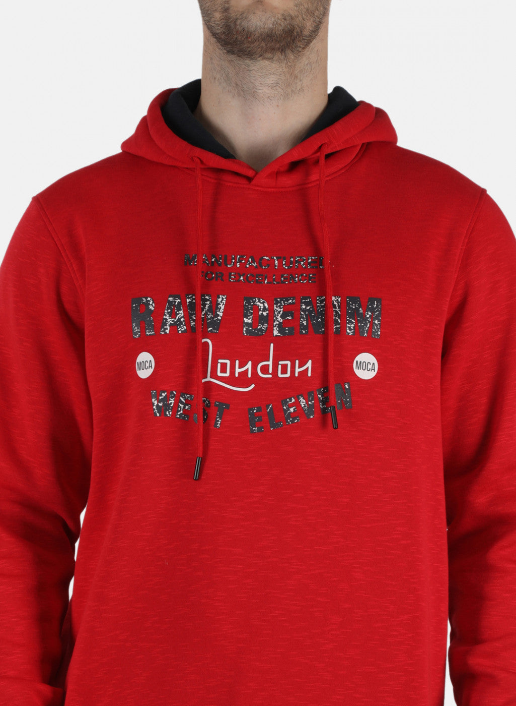 Men Red Printed Sweatshirt