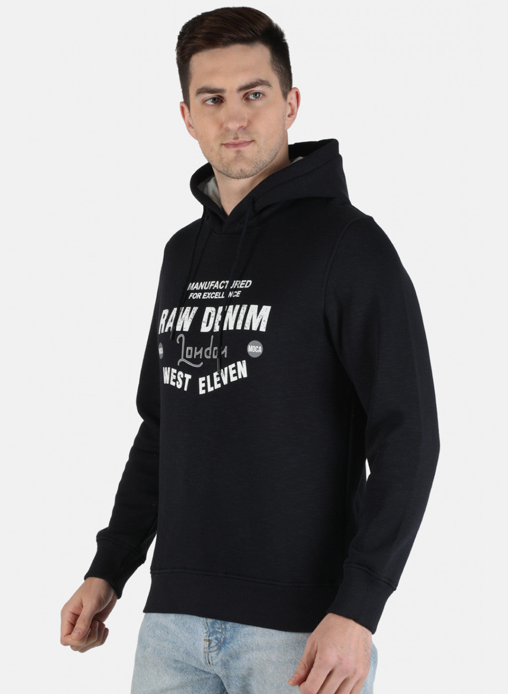 Men NAvy Blue Printed Sweatshirt