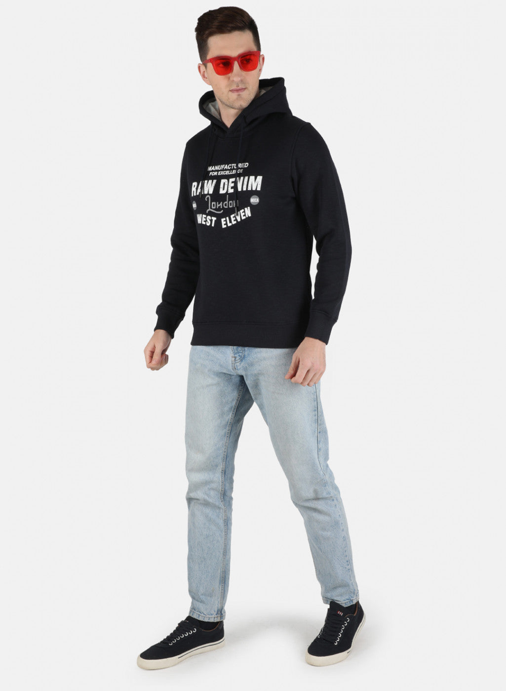 Men NAvy Blue Printed Sweatshirt