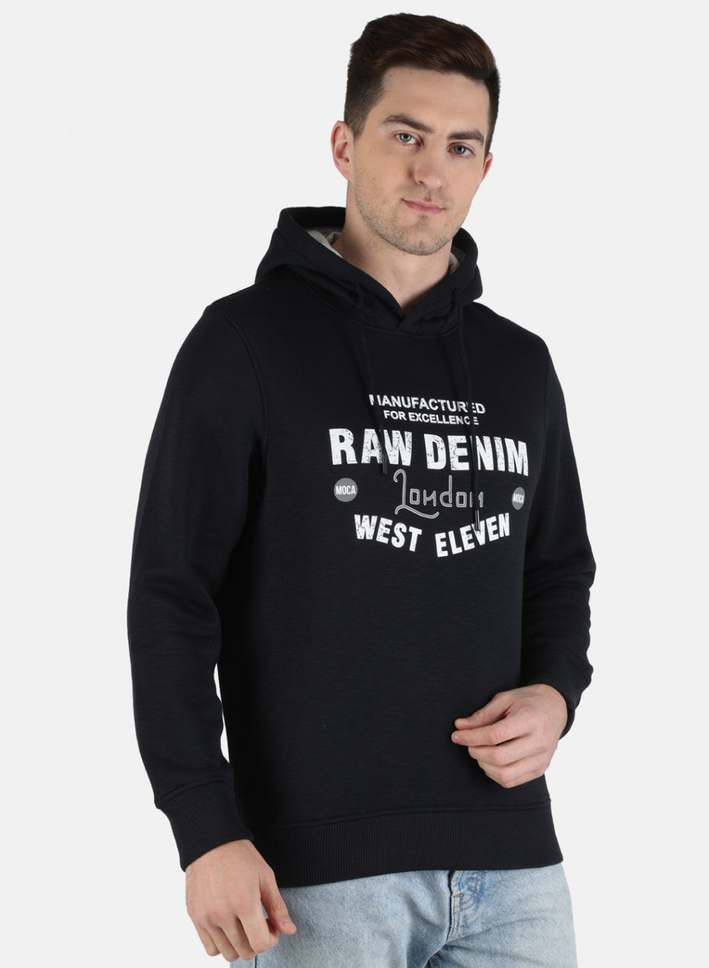 Men NAvy Blue Printed Sweatshirt