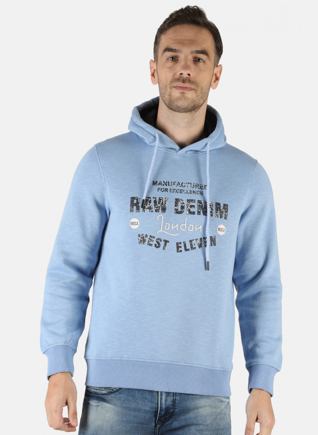 Men Blue Printed Sweatshirt