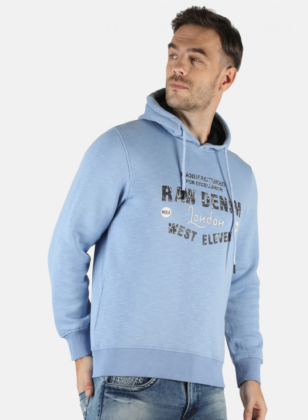 Men Blue Printed Sweatshirt