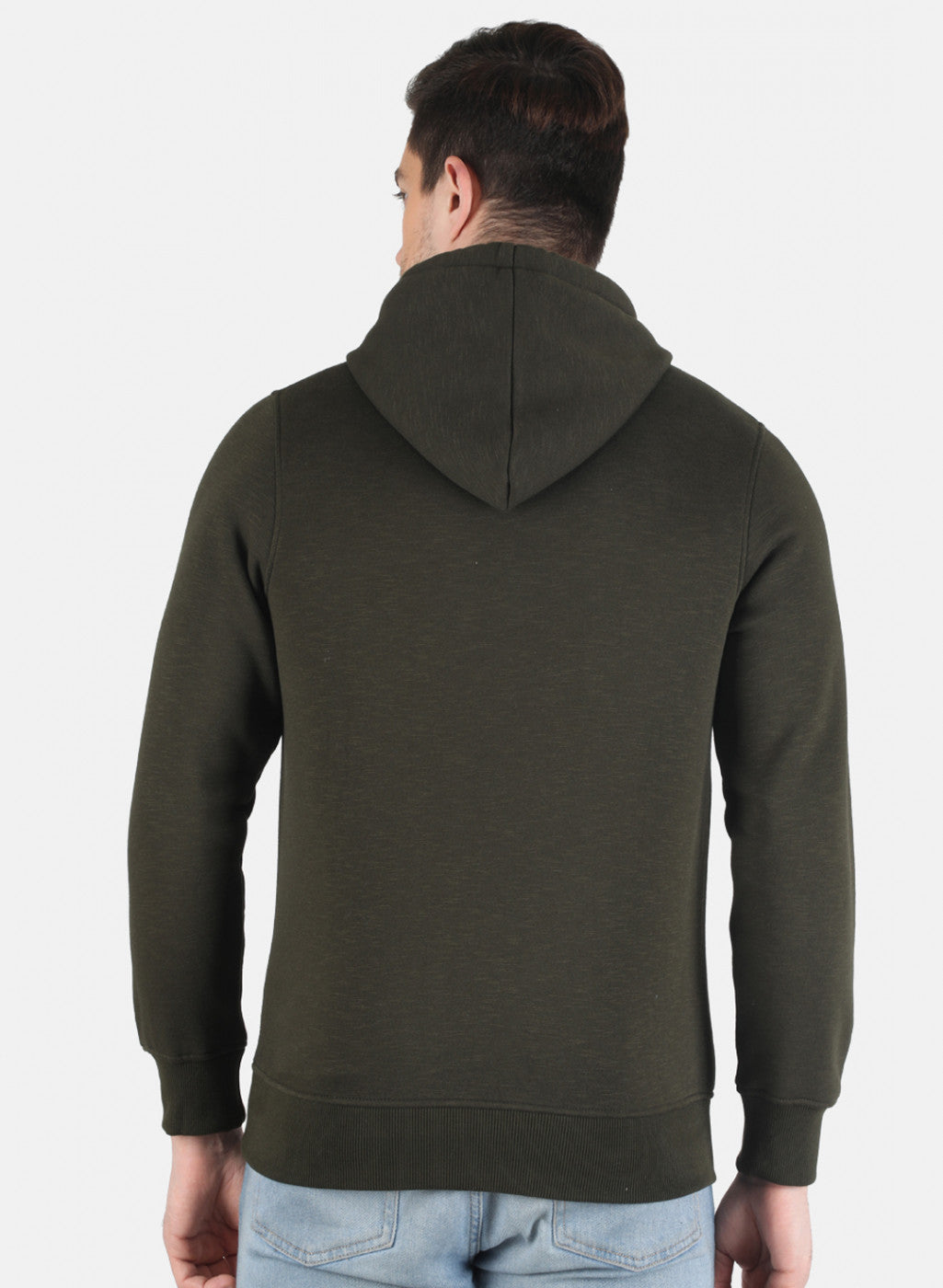 Men Olive Printed Sweatshirt