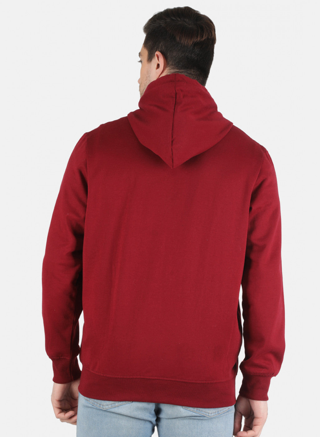 Men Maroon Solid Sweatshirt