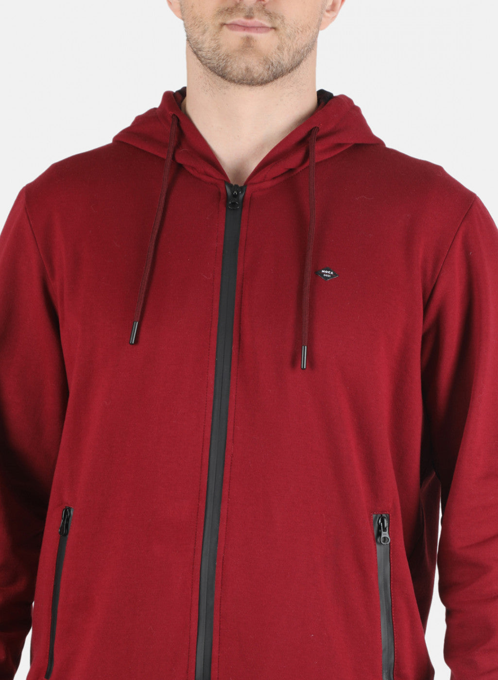 Men Maroon Solid Sweatshirt