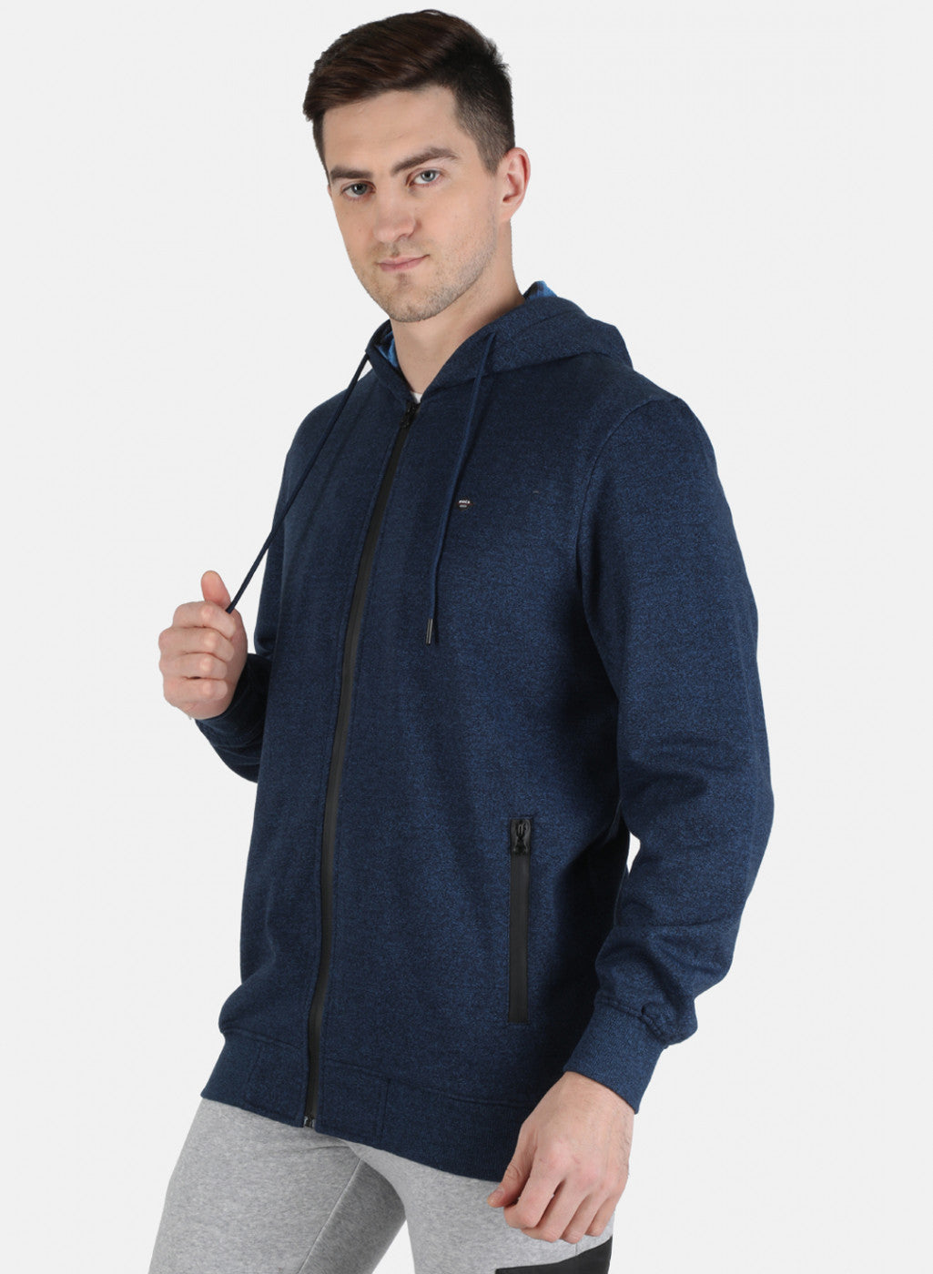 Men Blue Solid Sweatshirt