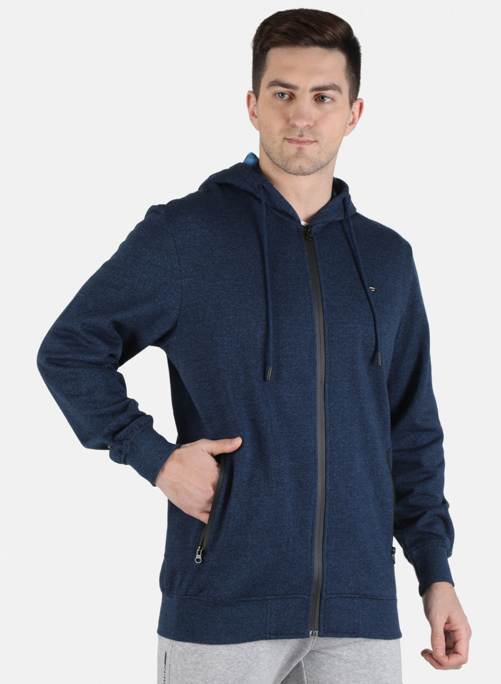 Men Blue Solid Sweatshirt