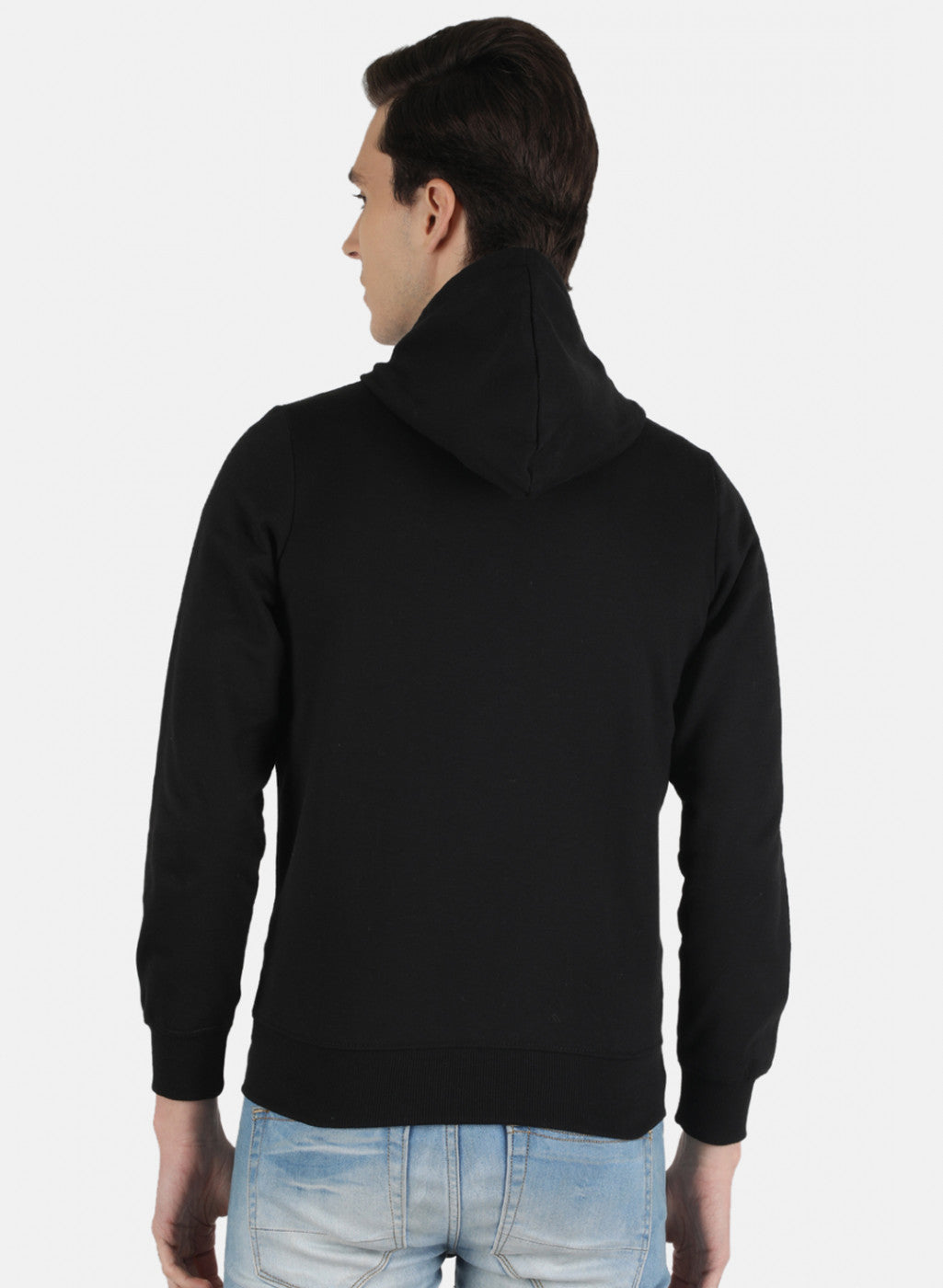 Men Black Solid Sweatshirt