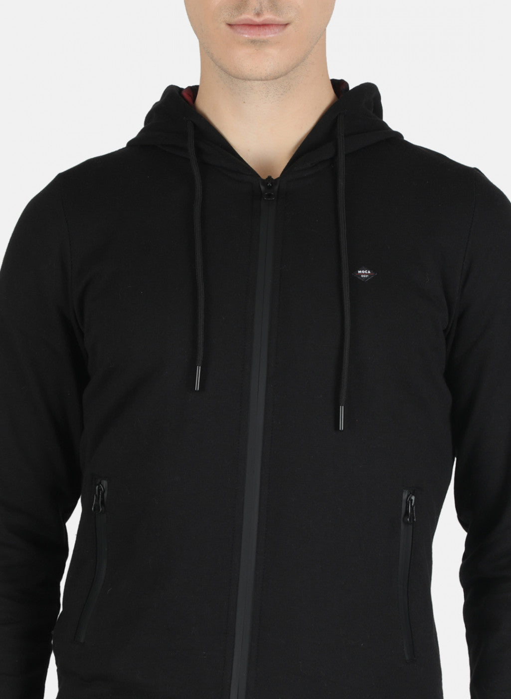 Men Black Solid Sweatshirt