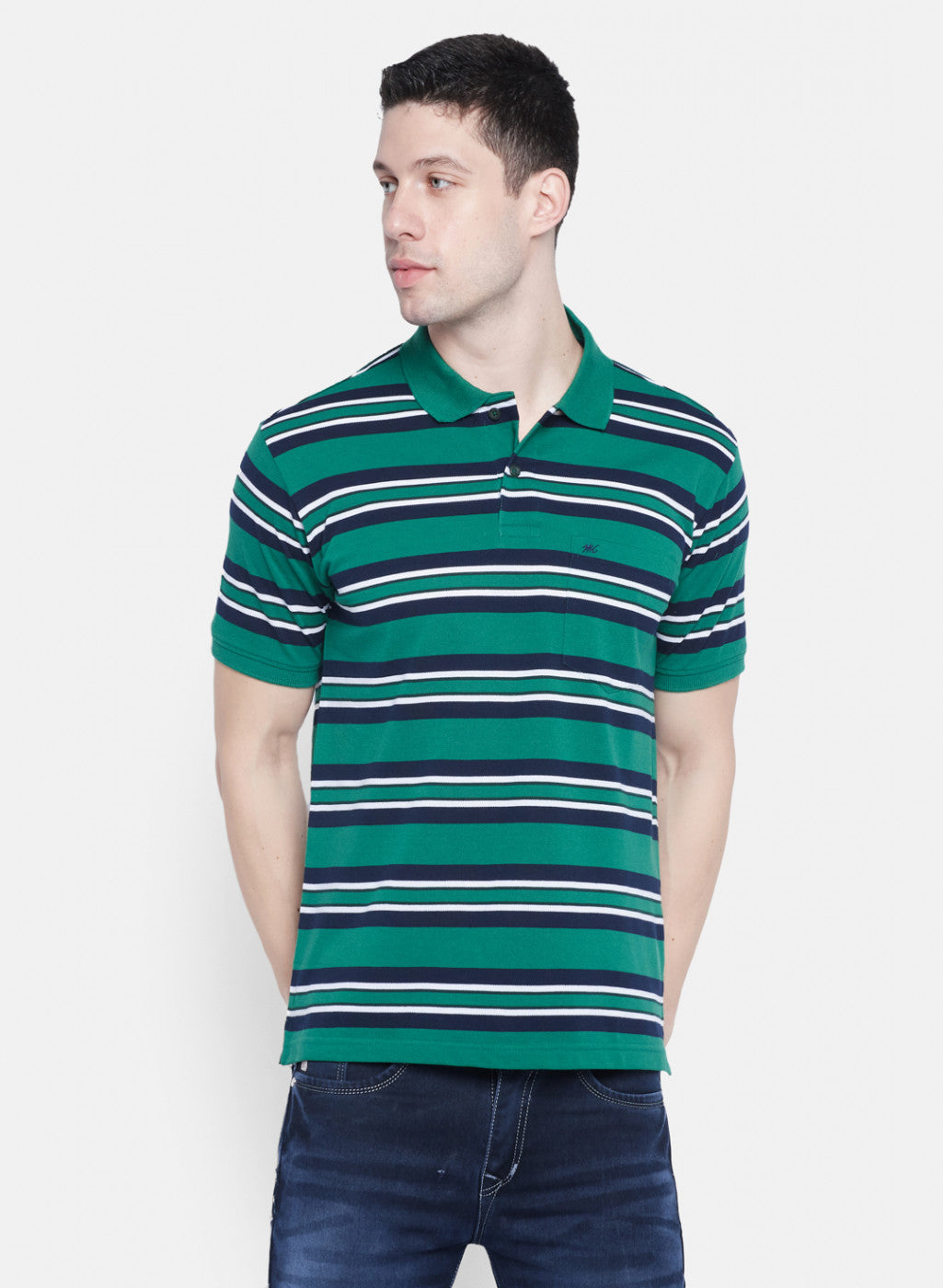 Mens Green Stripe T-Shirt