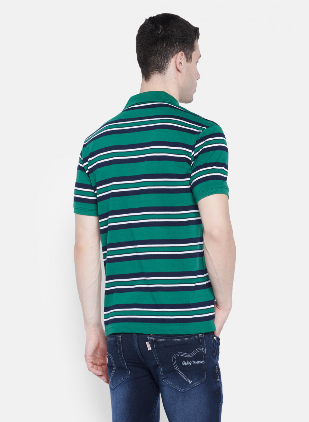 Mens Green Stripe T-Shirt