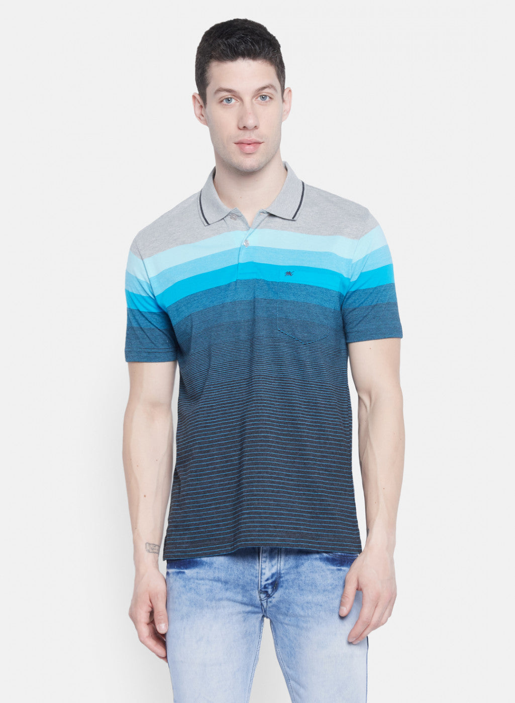 Mens Blue Stripe T-Shirt