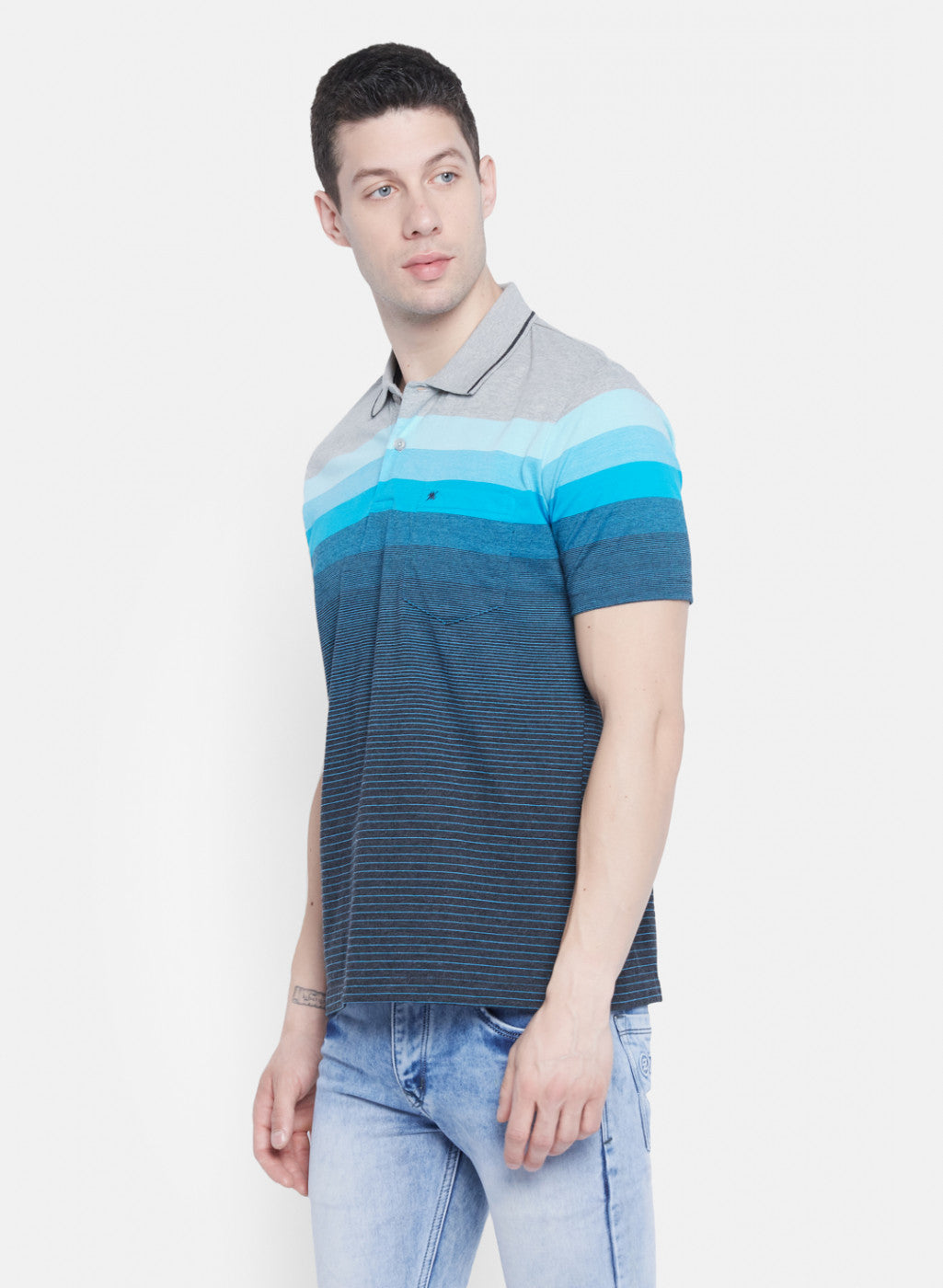 Mens Blue Stripe T-Shirt