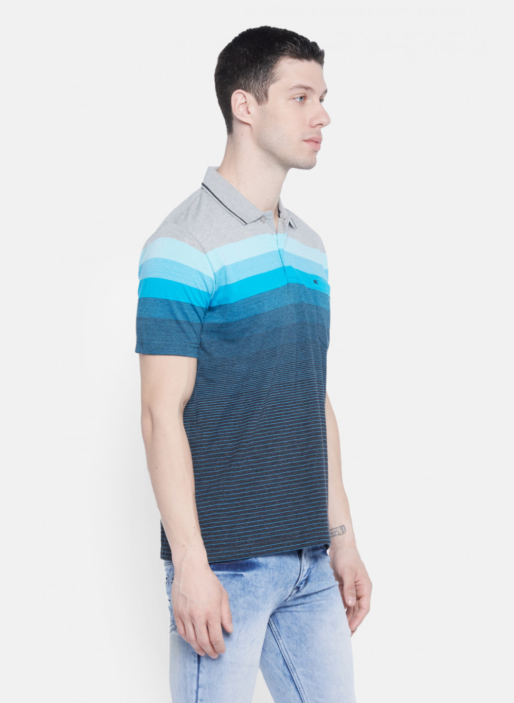 Mens Blue Stripe T-Shirt